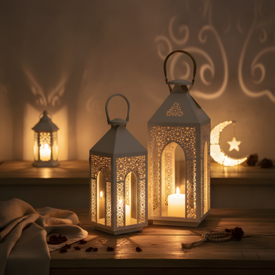 Metal Ramadan Lantern 2 Pcs